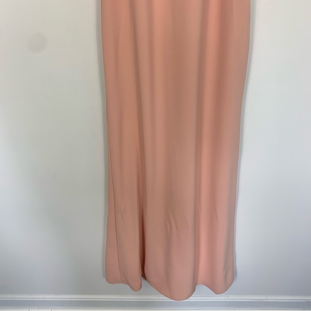 After Six Bow Neck Open Back Trumpet Gown Pink Size 12 - Picture 5 of 11